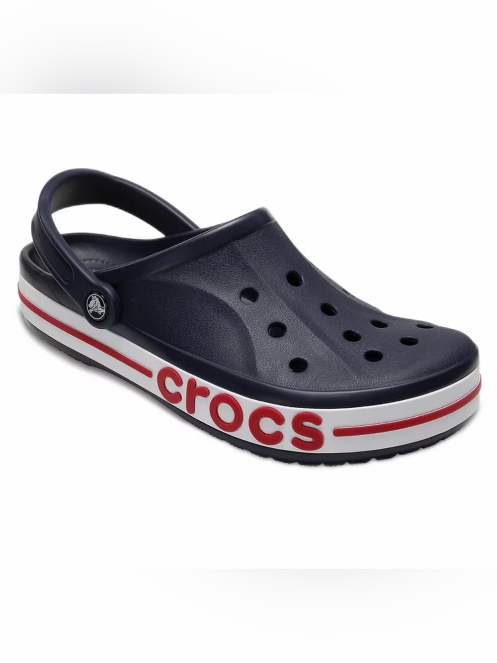 Crocs Bayaband Clog Navy Blue Red White Logo